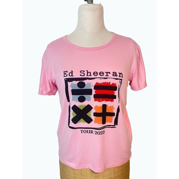 Ed Sheeran 2023 Mathematics Tour T-shirt Crewneck Short Sleeve Tee Shirt Small - Picture 2 of 5